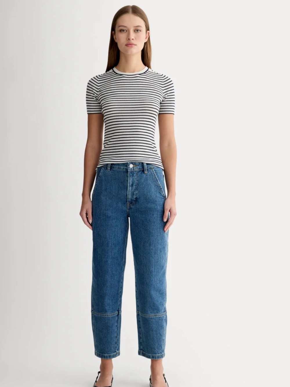 Everlane THE UTILITY BARREL JEAN Size 27 Coastal Summer European